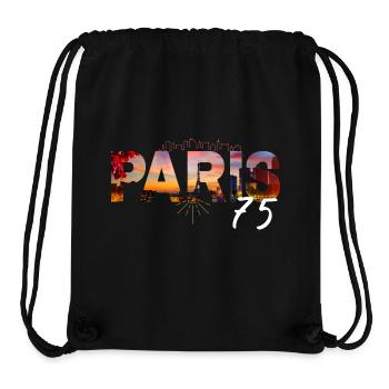Paris 75 - Stanley/Stella Recycled Gym Bag - black - Front