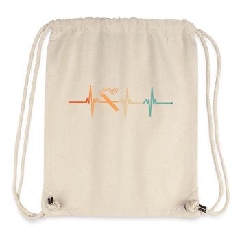 Herzschlag Zigarette - Stanley/Stella recycelter Gym Bag - Naturweiß - Vorne