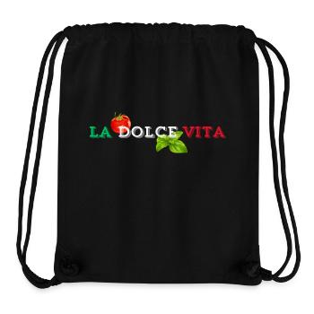 La Dolce Vita - Das süße Leben - Stanley/Stella recycelter Gym Bag - Schwarz - Vorne