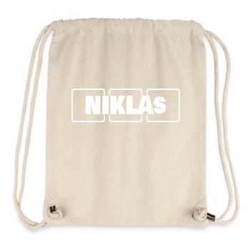 Name Niklas - Stanley/Stella recycelter Gym Bag - Naturweiß - Vorne