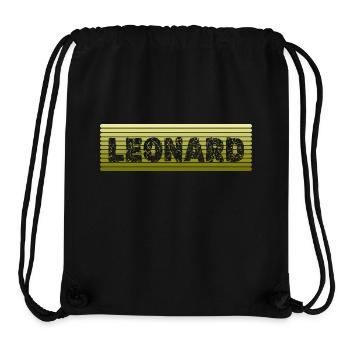 Léonard Léonard - Sac à cordon recyclé Stanley/Stella - noir - Devant