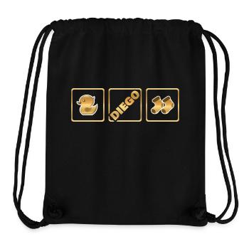 Geschenk für Diego - Stanley/Stella recycelter Gym Bag - Schwarz - Vorne