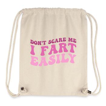 don't scare me i fart easily - Sac à cordon recyclé Stanley/Stella - blanc naturel - Devant
