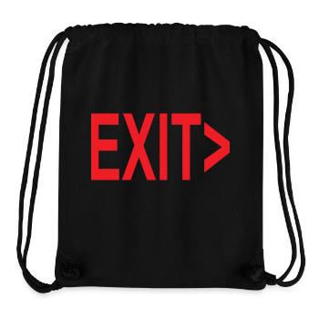Exit / Exit / Emergency Exit - Stanley/Stella Recycled Gym Bag - black - Front