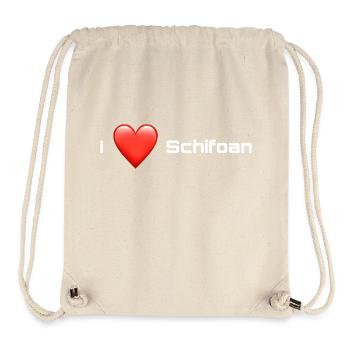 I love Schifoan - Stanley/Stella recycelter Gym Bag - Naturweiß - Vorne
