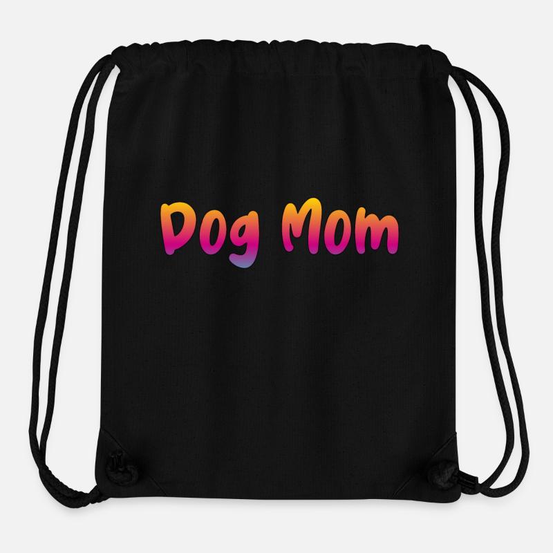 Maman chien - Sac à cordon recyclé Stanley/Stella - noir