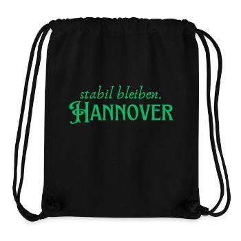 Rester stable à Hanovre - Sac à cordon recyclé Stanley/Stella - noir - Devant