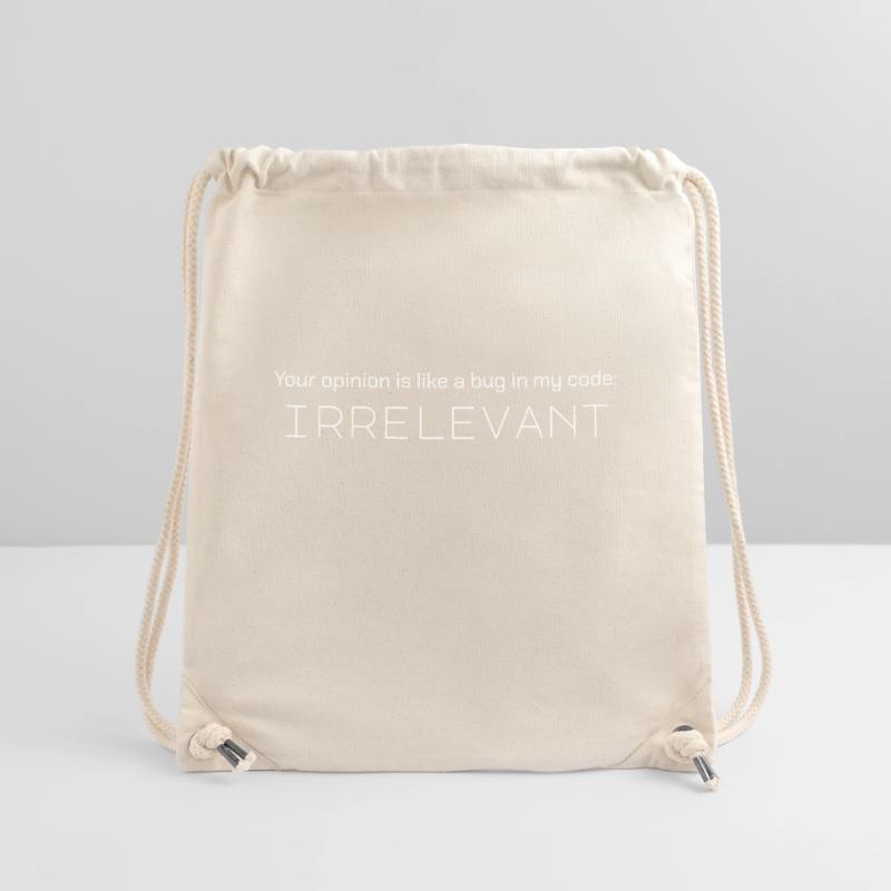 Votre avis est comme un bug dans mon code : non pertinent Sac à cordon recyclé Stanley/Stella