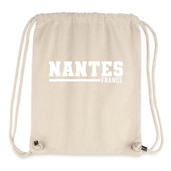 Nantes | France - Sac à cordon recyclé Stanley/Stella - blanc naturel - Devant