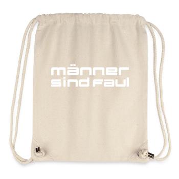 männer sind faul, sprüche - Stanley/Stella recycelter Gym Bag - Naturweiß - Vorne