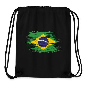 Brazil flag used - Stanley/Stella Recycled Gym Bag - black - Front
