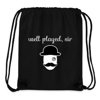 Well played Sir mit Monokel und Moustache - Stanley/Stella recycelter Gym Bag - Schwarz - Vorne