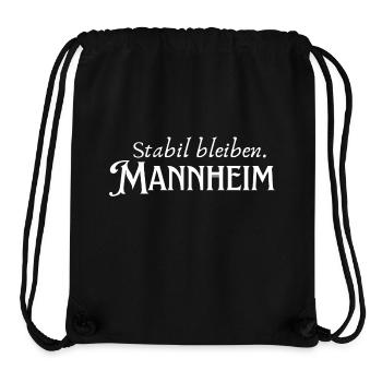 Stabil bleiben Mannheim - Stanley/Stella recycelter Gym Bag - Schwarz - Vorne