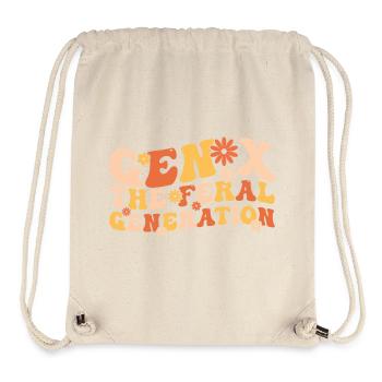 Gen X The Feral Generation Funny Generation X - Stanley/Stella Recycled Gym Bag - natural - Front