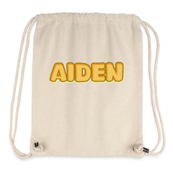 Geschenk für Aiden - Stanley/Stella recycelter Gym Bag - Naturweiß - Vorne