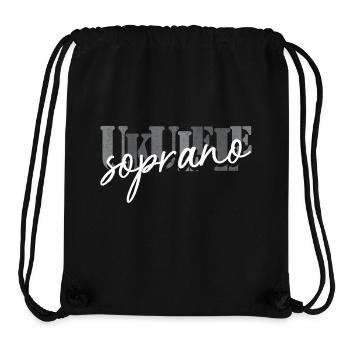 Sopran Ukulele schwarz weiß - Stanley/Stella recycelter Gym Bag - Schwarz - Vorne