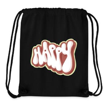Happy - Stanley/Stella Recycled Gym Bag - black - Front