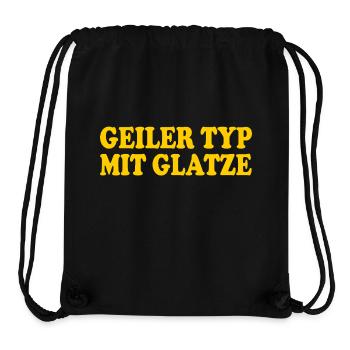 guy with bald head - Stanley/Stella Recycled Gym Bag - black - Front