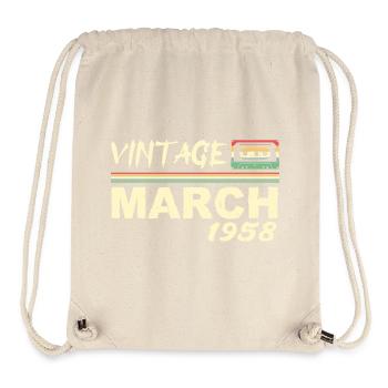 März 1958 - Stanley/Stella recycelter Gym Bag - Naturweiß - Vorne