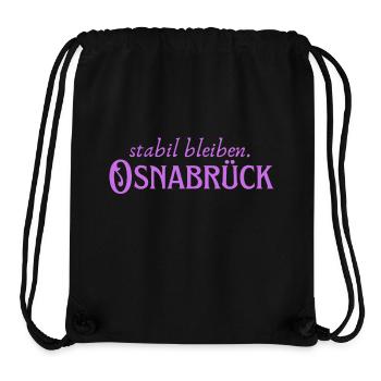 Stabil bleiben Osnabrück - Stanley/Stella recycelter Gym Bag - Schwarz - Vorne