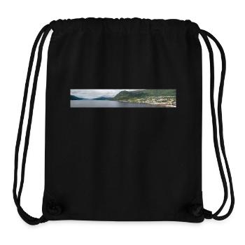 Nordfjordeid Panoramablick vom Hafen Norwegens - Stanley/Stella recycelter Gym Bag - Schwarz - Vorne