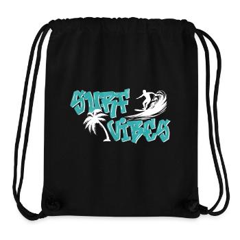 Surf Vibes - Men / Boys - Stanley/Stella Recycled Gym Bag - black - Front