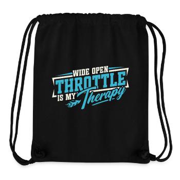 Full throttle is my therapy - Stanley/Stella Recycled Gym Bag - black - Front