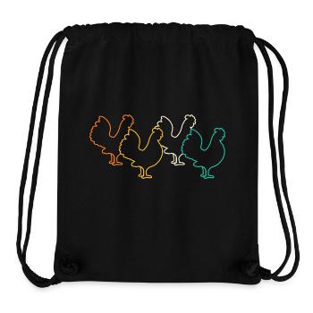 Poulet Coq - Sac à cordon recyclé Stanley/Stella - noir - Devant