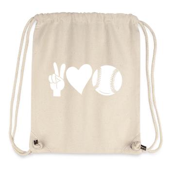 Baseballspieler Baseball - Stanley/Stella recycelter Gym Bag - Naturweiß - Vorne