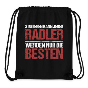 Studieren kann jeder; Radler sind die Besten - Stanley/Stella recycelter Gym Bag - Schwarz - Vorne