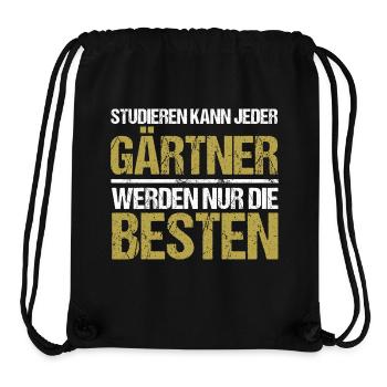 Tout le monde peut étudier - Édition Gärtner - Sac à cordon recyclé Stanley/Stella - noir - Devant