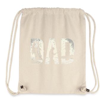 Fishing Dad Birthday Classic Bold Font Fish Daddy - Stanley/Stella Recycled Gym Bag - natural - Front