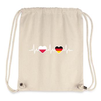 Polen Deutschland Herzschlag Flagge Pole Polin - Stanley/Stella recycelter Gym Bag - Naturweiß - Vorne