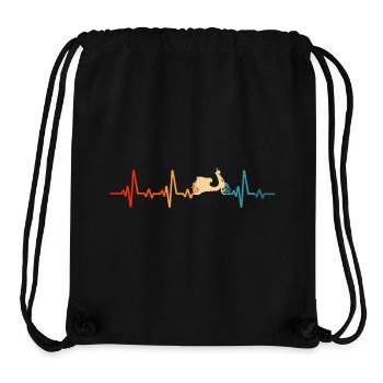 Motorroller retro rollerfahren scooter moped - Stanley/Stella recycelter Gym Bag - Schwarz - Vorne