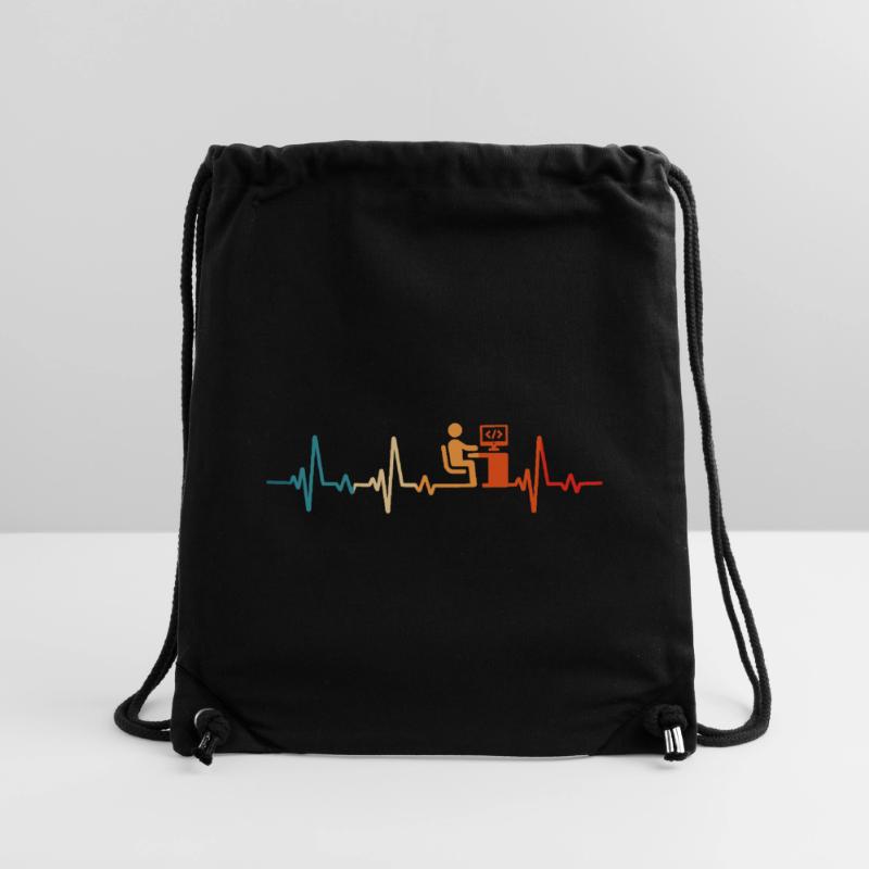 Programmer Retro Heartbeat Computer Scientist code Stanley/Stella Recycled Gym Bag