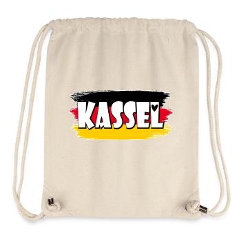 Drapeau de Kassel, Allemagne - Sac à cordon recyclé Stanley/Stella - blanc naturel - Devant