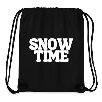 SCHNEEZEIT WINTERSAISON SKI SCHNEE - Stanley/Stella recycelter Gym Bag - Schwarz - Vorne