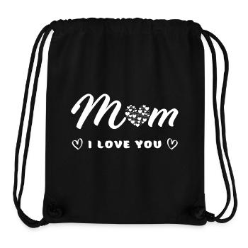 Mom - I love you -Mutter Muttertag Mama Liebe Herz - Stanley/Stella recycelter Gym Bag - Schwarz - Vorne