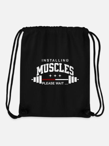 Installing Muscles please wait gym workout - Stanley/Stella Recycled Gym Bag - black