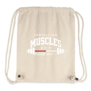 Installing Muscles please wait gym workout - Stanley/Stella Recycled Gym Bag - natural - Front