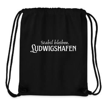 Stabil bleiben Ludwigshafen - Stanley/Stella recycelter Gym Bag - Schwarz - Vorne