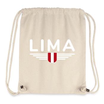Lima Design – Découvrez la capitale du Pérou - Sac à cordon recyclé Stanley/Stella - blanc naturel - Devant