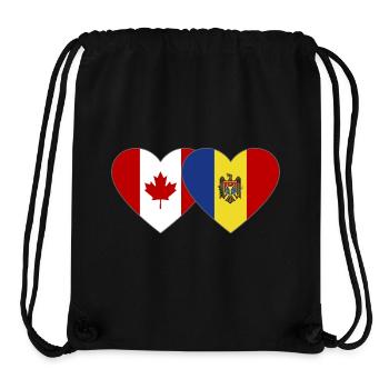 Kanada Moldau Flagge Herz - Stanley/Stella recycelter Gym Bag - Schwarz - Vorne