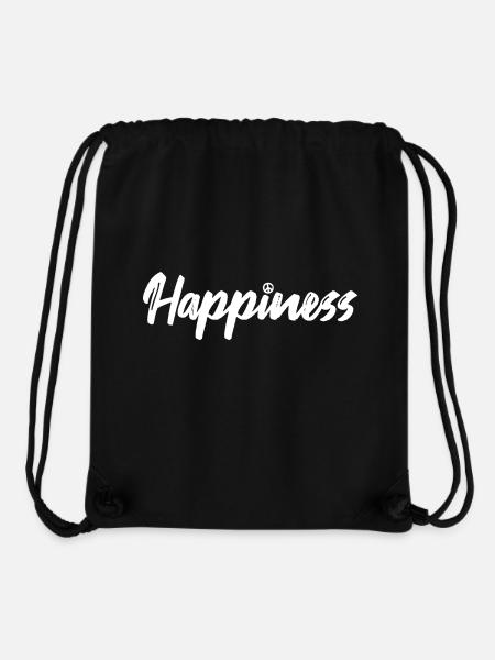 Happiness Peace - Stanley/Stella recycelter Gym Bag - Schwarz