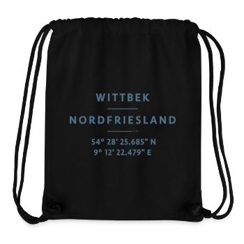 Wittbek-Kollektion: „Koordinaten blau 2“ - Stanley/Stella recycelter Gym Bag - Schwarz - Vorne
