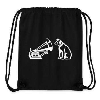 His Master's Voice Logo Weiß - Stanley/Stella recycelter Gym Bag - Schwarz - Vorne