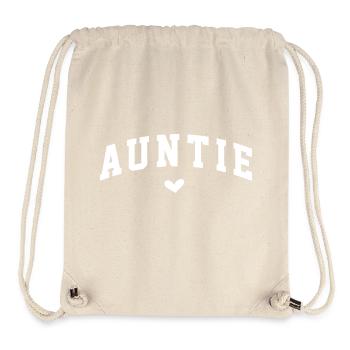 Auntie Love Heart Design pour la connexion familiale - Sac à cordon recyclé Stanley/Stella - blanc naturel - Devant