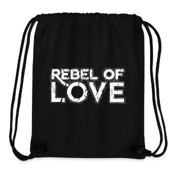 Rebel of Love used look retro Rebell*in der Liebe - Stanley/Stella recycelter Gym Bag - Schwarz - Vorne