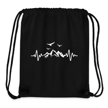 Mountains heartbeat - Stanley/Stella Recycled Gym Bag - black - Front
