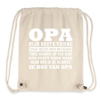 Opa mijn beste vriend - Sac à cordon recyclé Stanley/Stella - blanc naturel - Devant